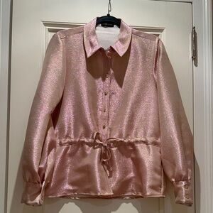 STINE GOYA Metallic Pink and Gold Blouse